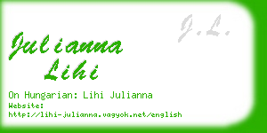 julianna lihi business card